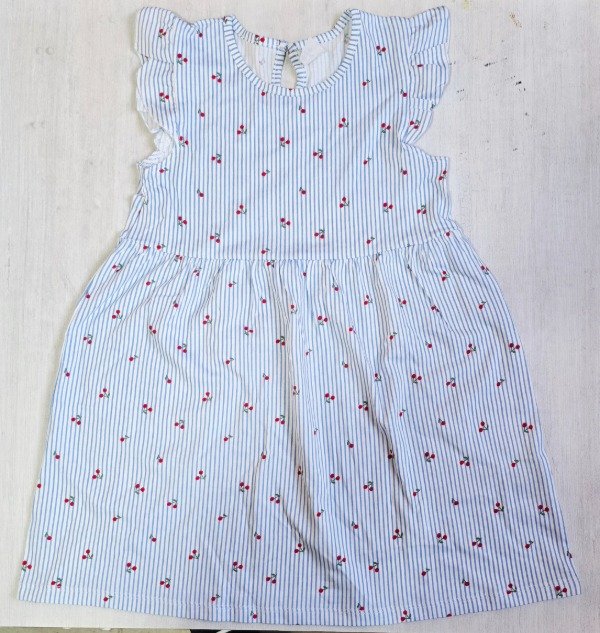 Vestido HyM talle 2/3 celeste cereza — imagen 2