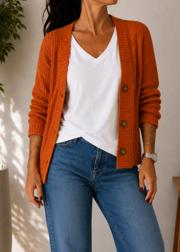 Producto - Cardigan Acrilico Naranja