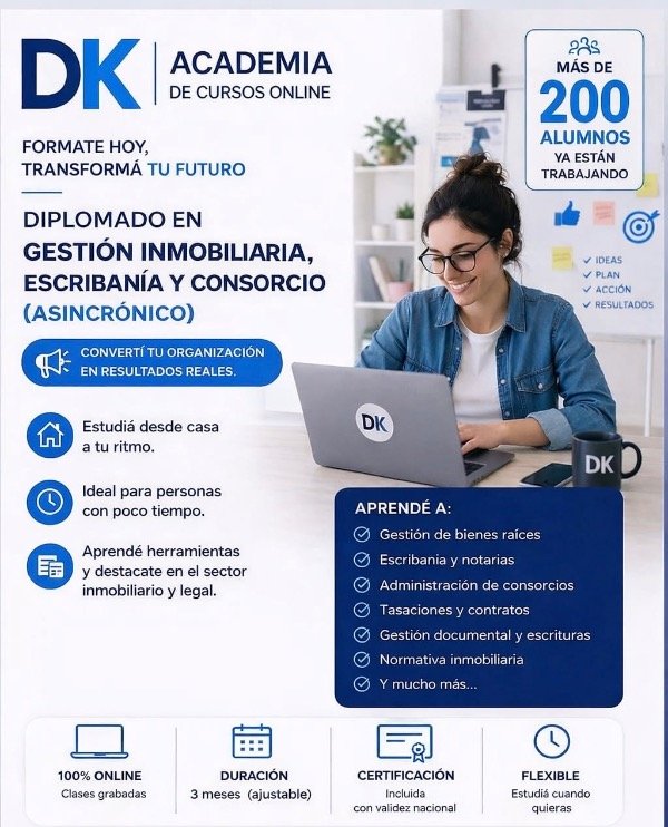 Producto - DIPLOMADO EN GESTIÓN INMOBILIARIO Y ESCRIBANÍA ASINCRÓNICO
