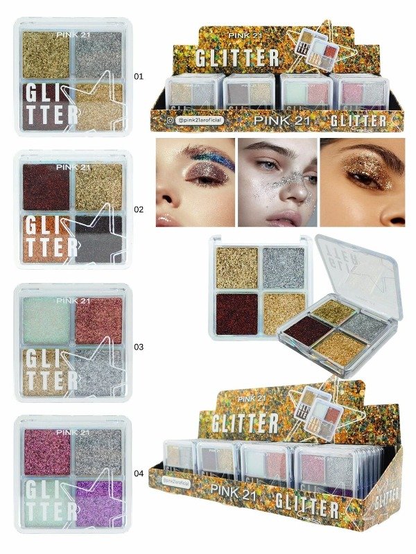 Producto - Mini paleta GLITTER - Pink 21