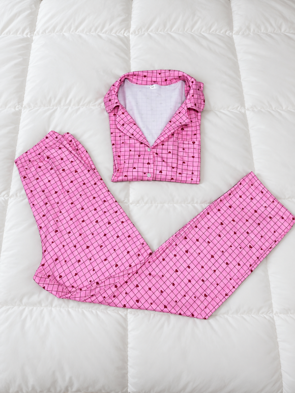 Producto - Camisero corazones rosa [MANGA LARGA] modal soft - 0
