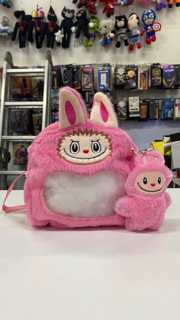 Producto - Bolso cartera Labubu con llavero (visor - rosa)