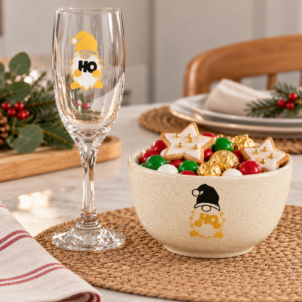 Producto - Set Merry Mood De Cuenco cerámica más Copa Champagne Vidrio - 1
