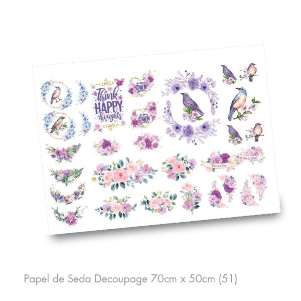 Producto - Papel de Seda Decoupage 70cm x 50cm (51)