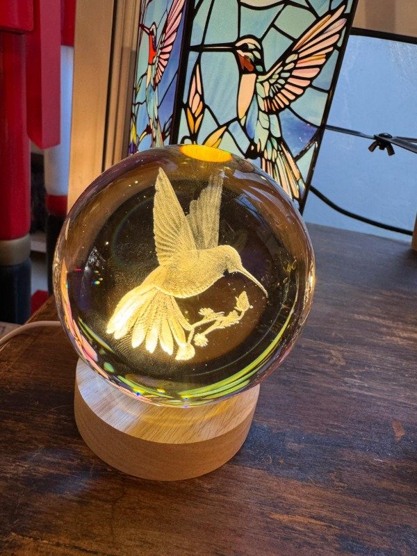 Producto - Esfera 3D led Colibrí 10 cm  (Efectivo: 21.200)