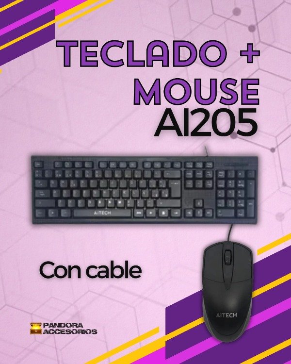 Producto - Kit Teclado + Mouse con Cable AI-205