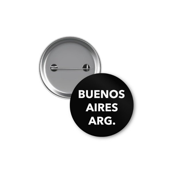 Producto - Pin Botón BUENOS AIRES ARG. NEGRO