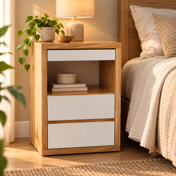 Mesa de Luz con Desayunador de TM MUEBLES