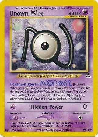 Producto - Unown [N] (50/75) [Neo Discovery Unlimited]