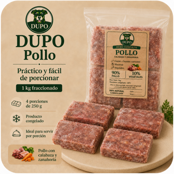 Producto - Pollo 1 kg en porciones de 250 gramos