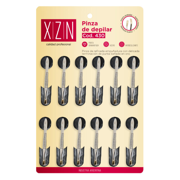 Producto - P430  PINZA P/DEP. PTA. DORADA X 12 U.