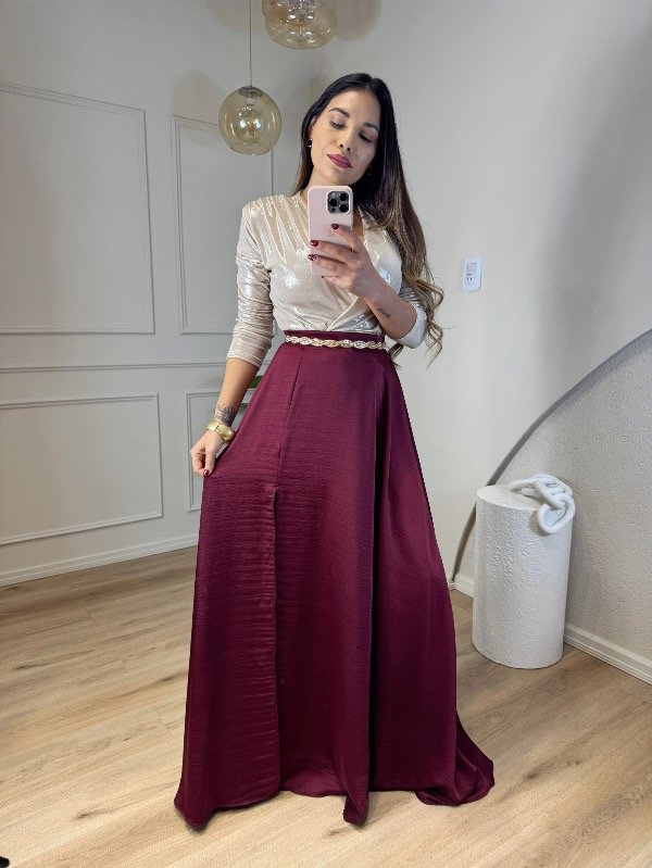 Producto - Pollera Carlota saten