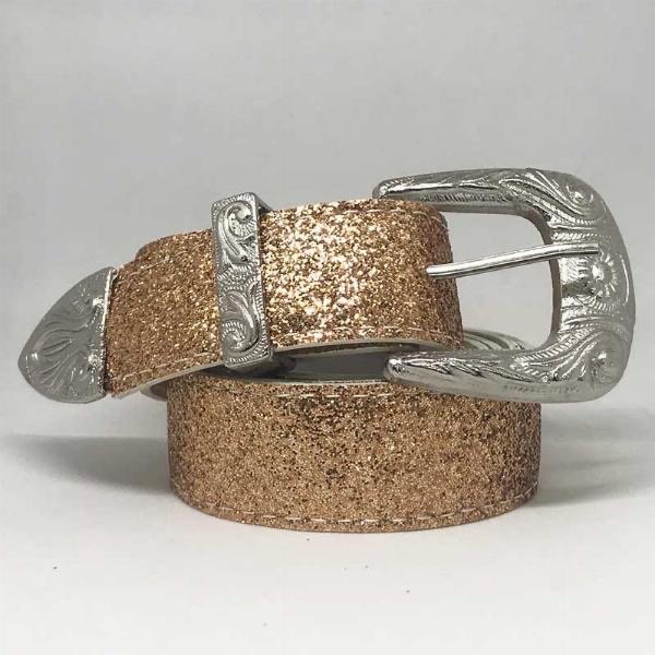 Producto - Cinto texano glitter dorado