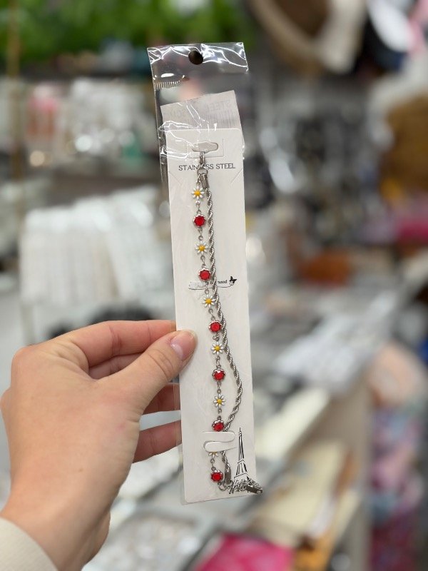 Producto - Pulsera doble acero dijes