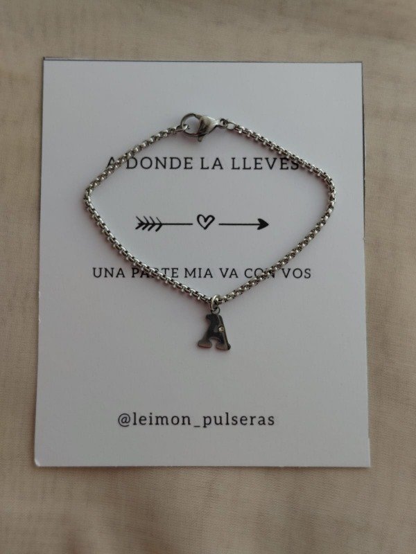Producto - Pulsera inicial acero xu