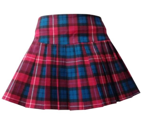 Producto - Pollera escocesa roja y verde