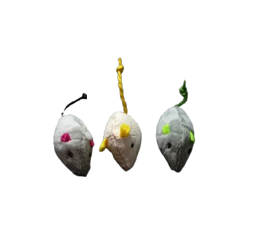 Producto - Pack x3 ratitas peluche cola cordón