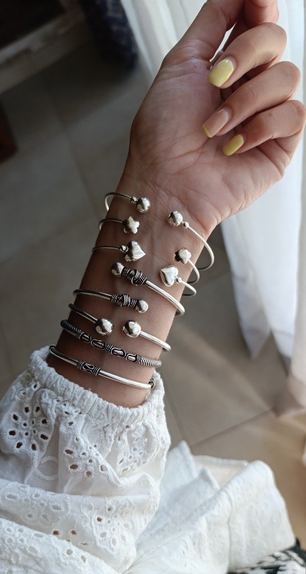 Producto - ESCLAVA DE PLATA CORAZONES - 3