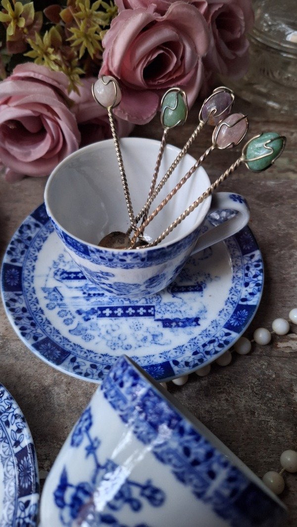 Producto - Cucharas de café con piedras engarzadas - 0