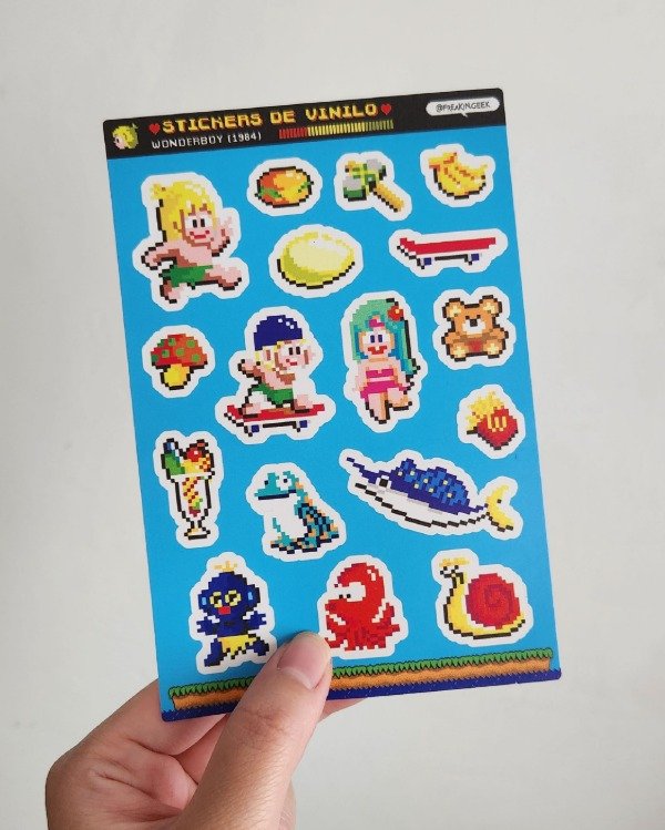 Producto - Plancha de Stickers "Wonderboy" - 0