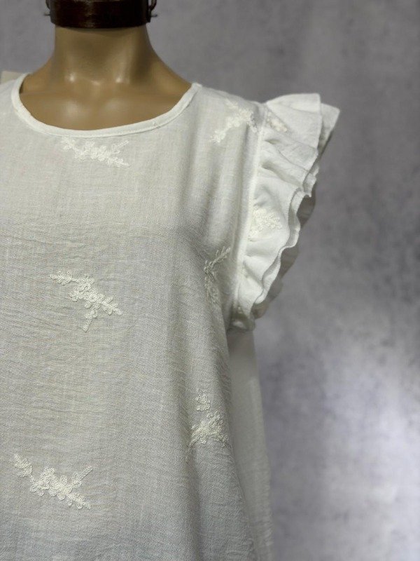Producto - BLUSA KALA BLANCA LINO BORDADA - 1