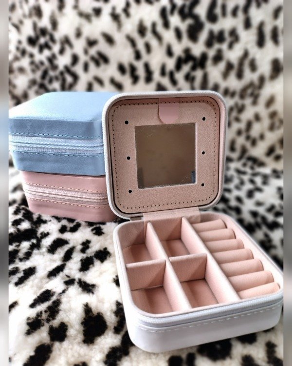 Producto - Alhajero Joyero. Cuadrado Con Espejo (Varios Colores)