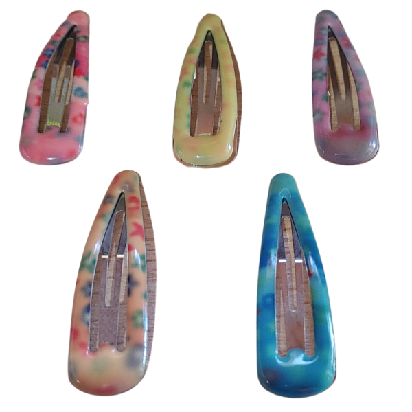 Producto - Hebillas De Pelo Tic Tac Floreadas Niña Mujer Pack X 10 unidades - 1