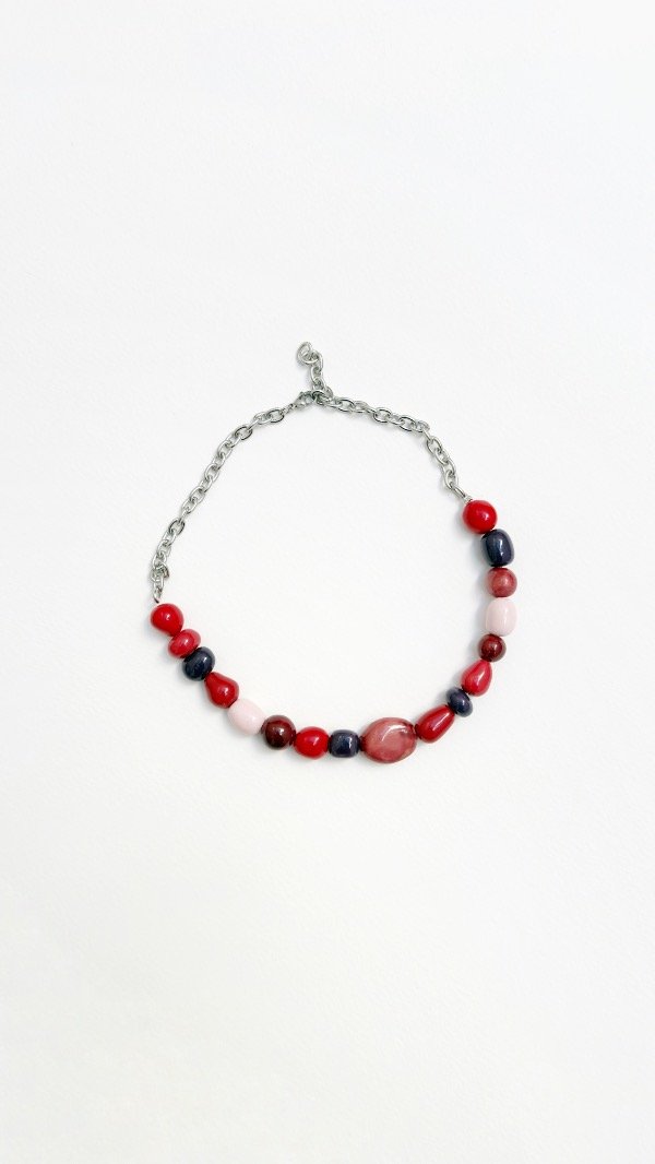 Producto - Collar mostacillas rojos