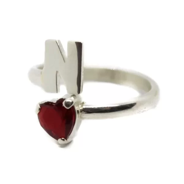Producto - Anillo Inicial con Piedra Corazón