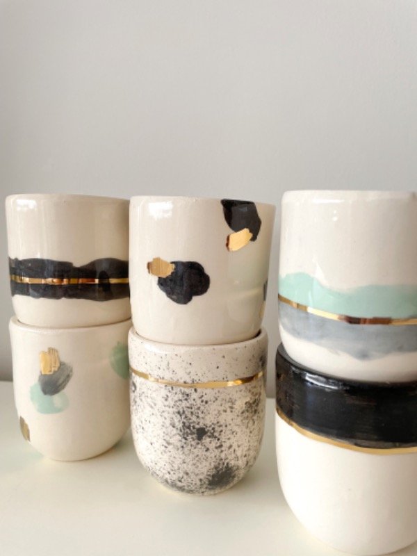 Producto - Set de 6 vasos oro - 1