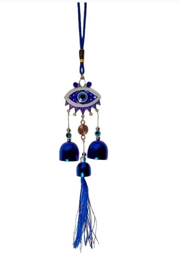 Producto - Llamador mini ojo turco c/ pestañas 3 campanas 30cm