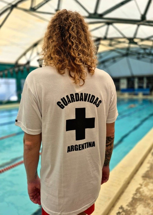 Producto - REMERA MANGAS CORTAS GUARDAVIDAS ALGODON - BLANCA - DAK