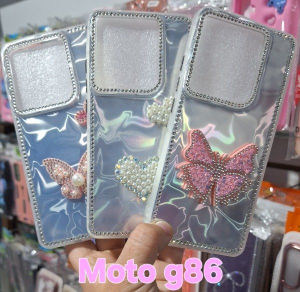 Producto - Fundas holograficas com strass. Moto g86