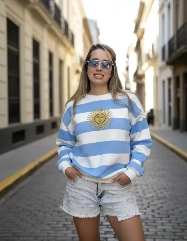 Producto - Buzo Sol de Mayo Celeste y Blanco