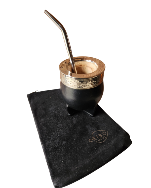 Producto - COMBO Mate Imperial con bombilla + Yerbera de Cuero
