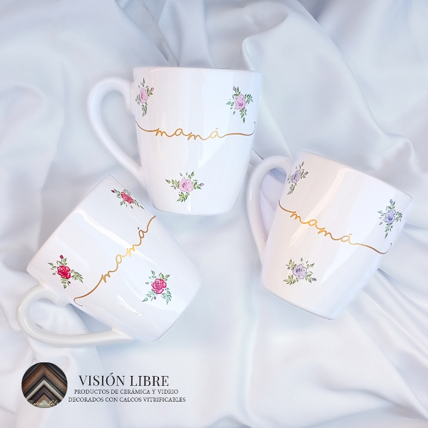 Producto - Tazas mamá con florcitas - 0