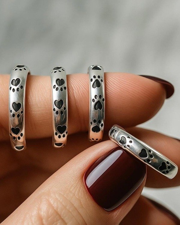Producto - Anillo de Plata 925 - Huellitas