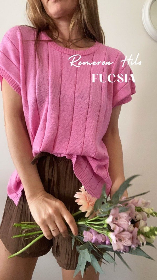 Producto - Remeron de hilo Fucsia