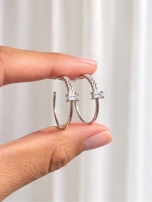 Producto - Argollas Cielo Plata 925 italiana (25mm) - 0