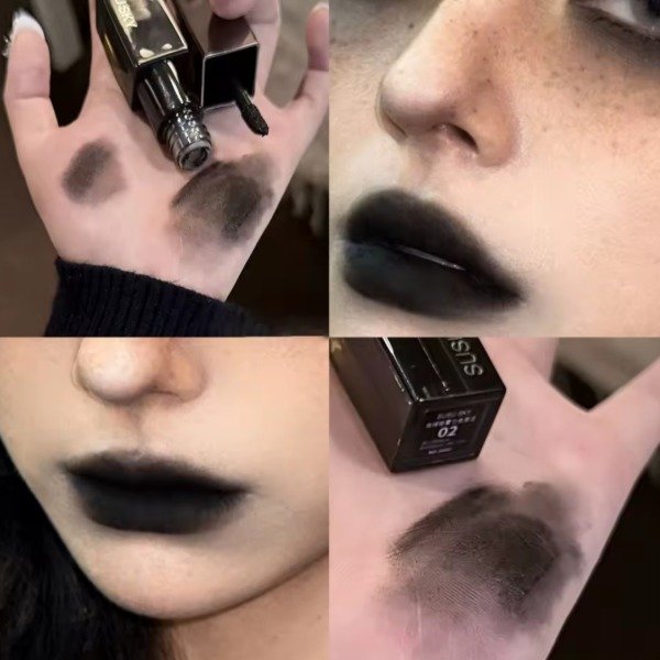 Producto - Labial Negro Liquido Textura Mousse