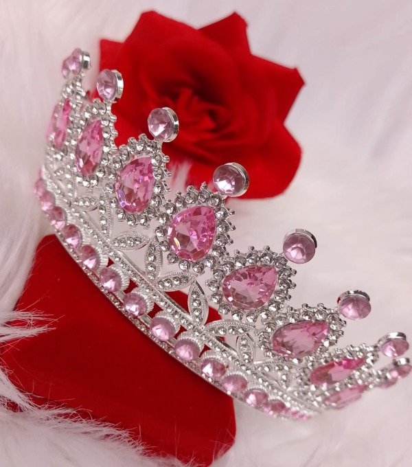 Producto - Tiara Strass metal alto 6,5 cm  Lujo