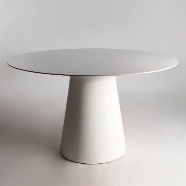 Producto - Mesa de Comedor CONO 140 diam - Fibra de vidrio BLANCA