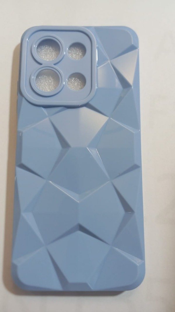 Producto - Funda Textura Rombos Celeste para Xiaomi Redmi Note 15C