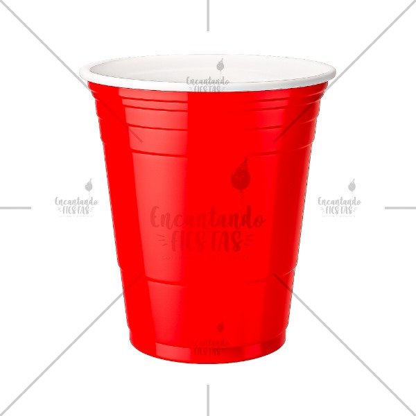 Producto - Vaso Americano Plastico Descartable Rojo 500cc X 10