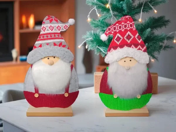 Producto - PAPA NOEL MADERA TELA. 17,5 X 5,1 X 29 CM