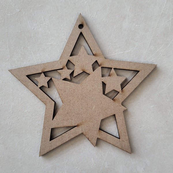 Producto - Estrella con estrellas 10 CM x unidad para colgar
