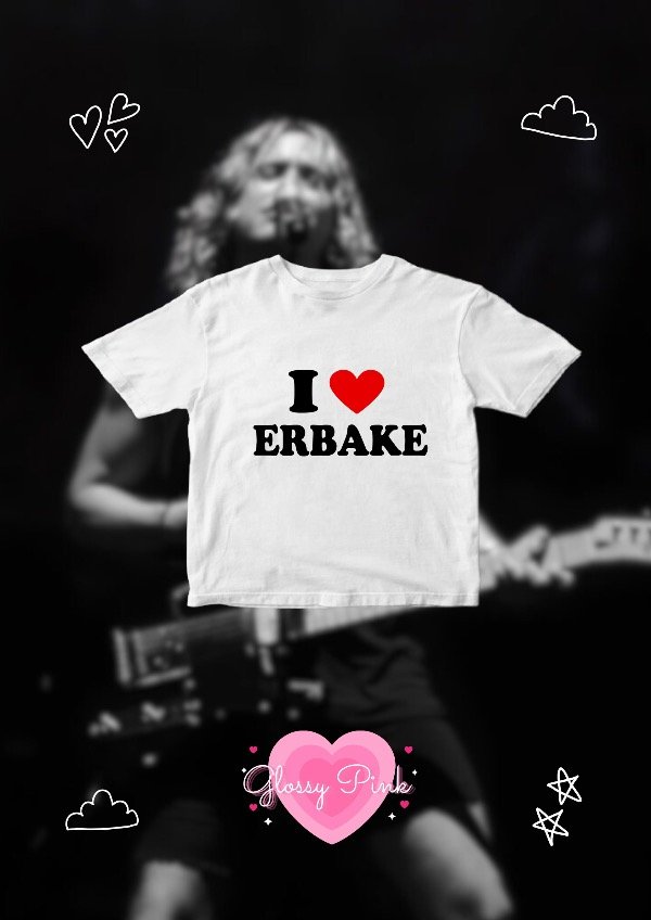Producto - Baby Tee I Love Erbake - VINILO TEXTIL