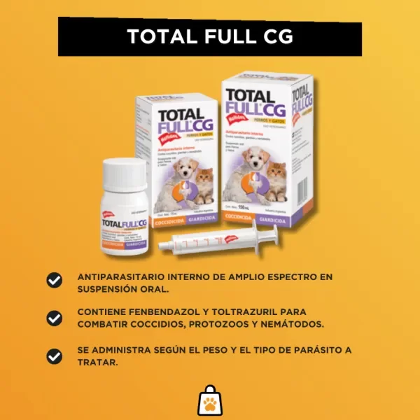 Producto - Antiparasitario Interno total full CG para perros y gatos - 1