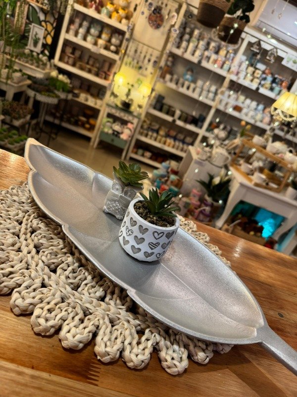 Producto - Bandeja Hoja 58cm silver (Efectivo: 19.920)