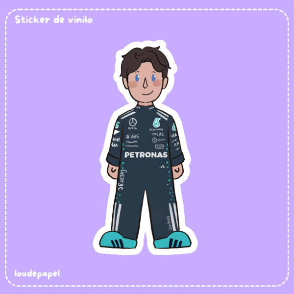 Producto - Mini George Russell 2025 - Sticker de vinilo